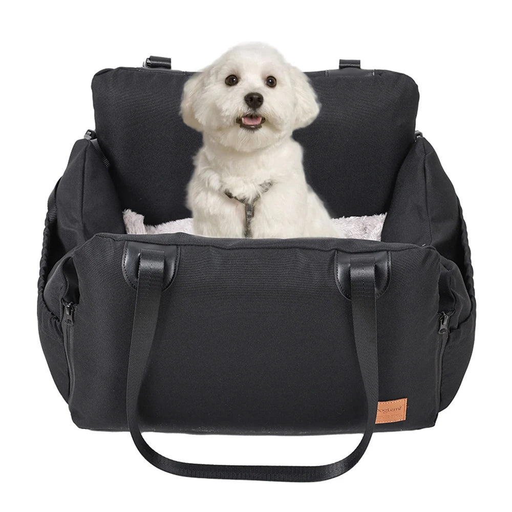 Waterproof dog car seat cover bed for small dogs with secure travel design